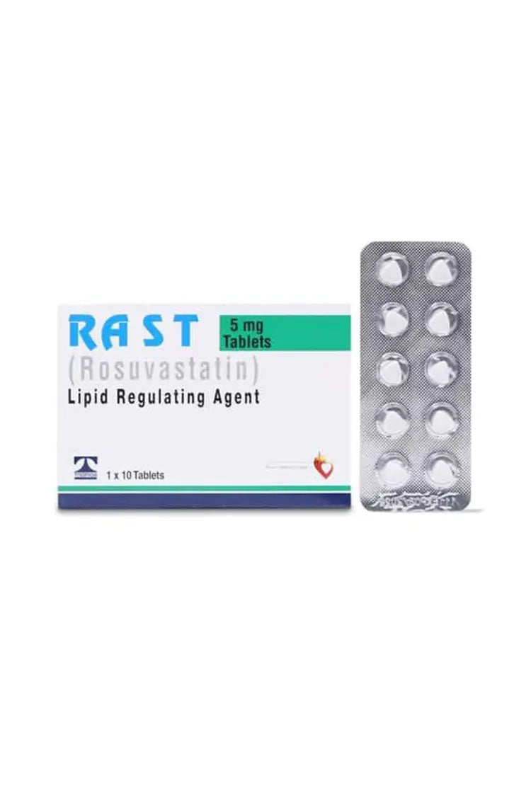 Rast 5mg Tablet – Rosuvastatin for Cholesterol & Heart Health – Derma.pk