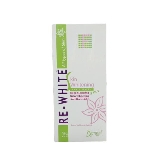 Dermsol Re-White Skin Brightening Deep Cleansing Face Wash 50ml