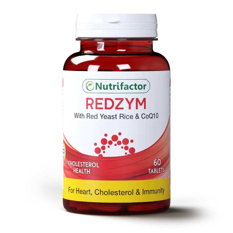 Nutrifactor Redzym red yeast rice tablets pack for cholesterol support