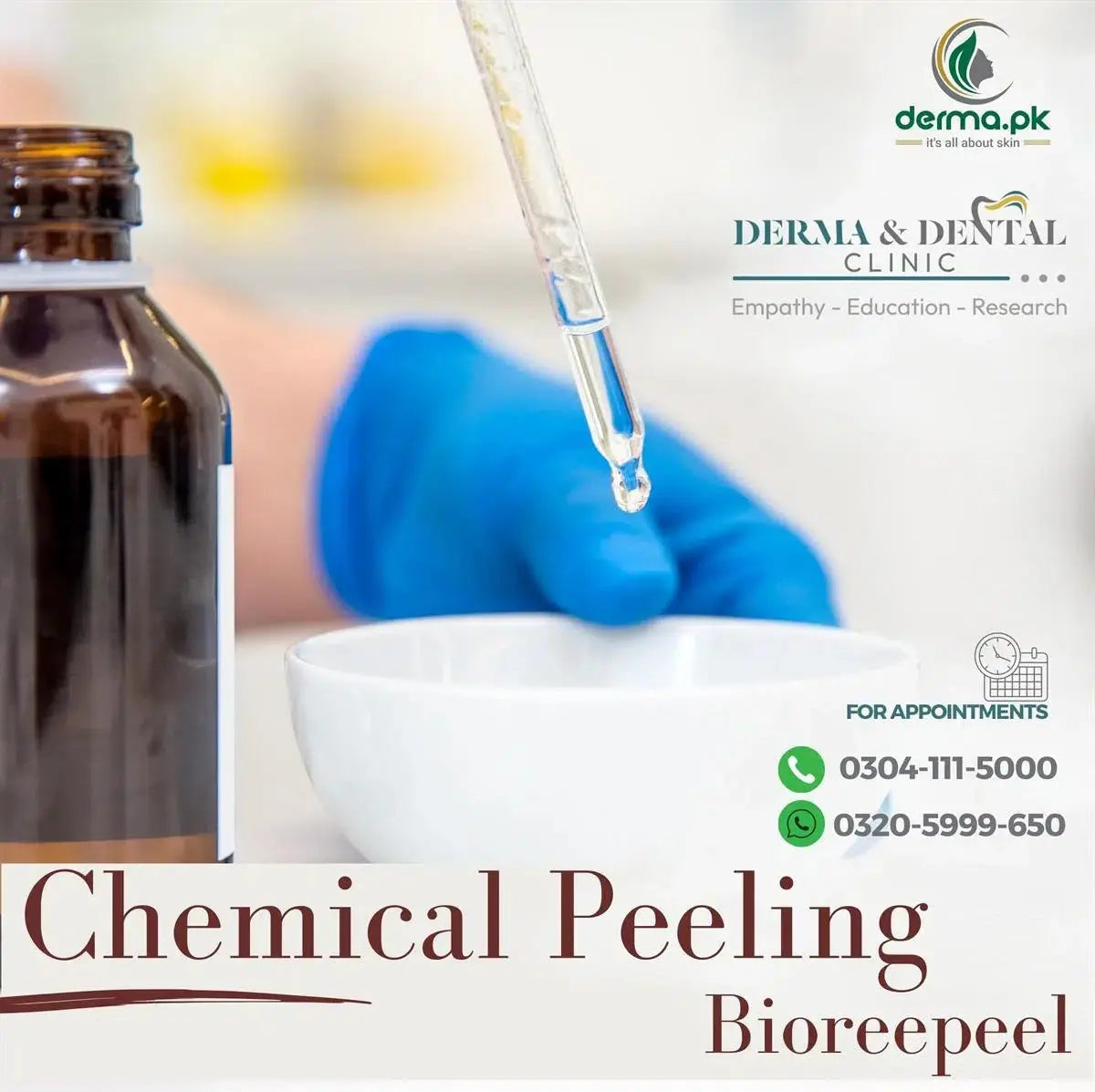 Revitalize Your Skin with Chemical Peeling Bioreepeel: Expert Dermatology at Derma & Dental Clinic Derma.pk