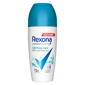 Buy Rexona Cotton Dry Roll-On – 72H Antiperspirant Deo with Triple Protection at Derma.pk