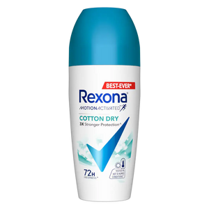 Buy Rexona Cotton Dry Roll-On ��� 72H Antiperspirant Deo with Triple Protection at Derma.pk