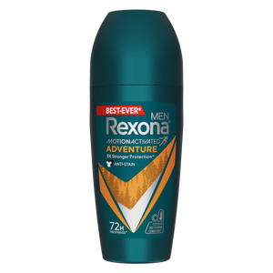 Rexona Adventure Roll-On – 72H Woody Antiperspirant for Men