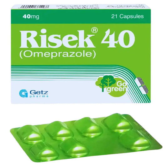 Risek Capsules 40mg (21 Capsules ) - For GERD - Prescription Required