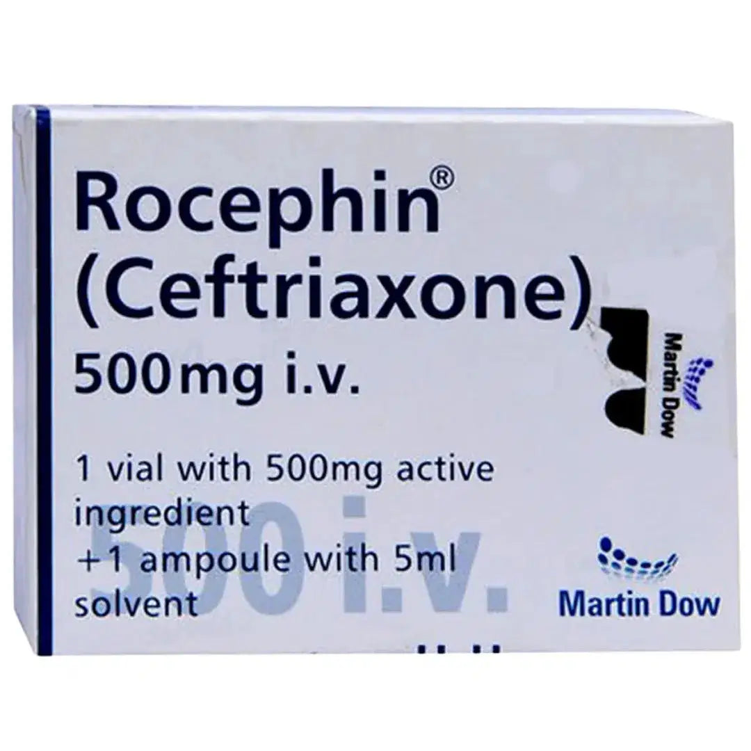 Rocephin Injection 500mg I.V (Ceftriaxone) - Martin Dow | derma.pk ...