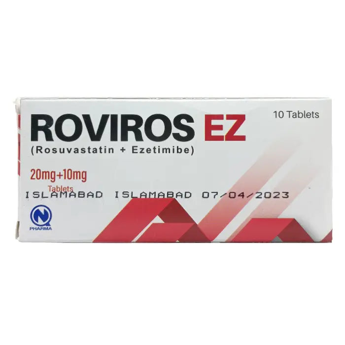 Roviros EZ 10/20mg Tablets – Advanced Dual Cholesterol Therapy