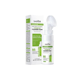 Sadoer Vitamin B5 Mousse Face Wash Amino Acid Deep Clean Pores Moisturizing Foam Cleanser 120ml