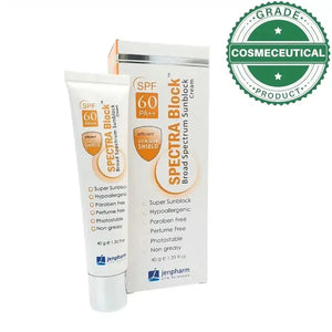 Spectra Block Broad Spectrum Sunblock Cream SPF 60 PA++ UVA/UVB Shield 40g