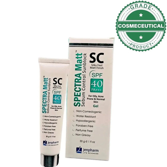 Spectra Matt Sebum Control Sunblock SPF 40 PA+++ Silky-Feel Matt Finish Gel 30g