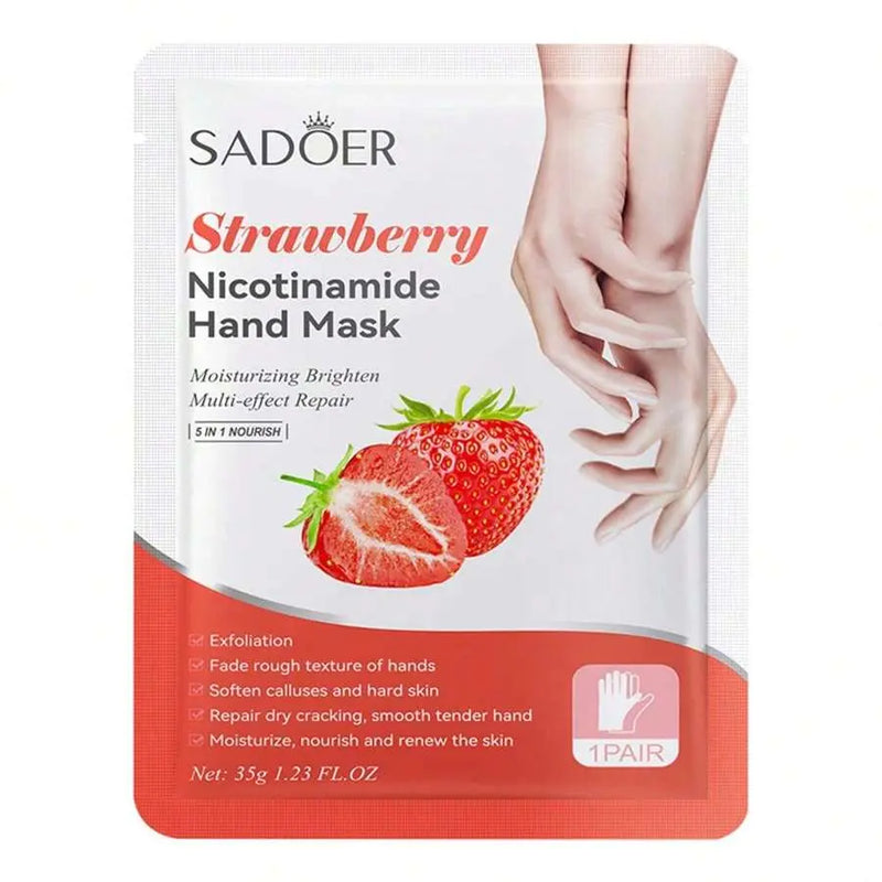 SADOER Strawberry Nicotinamide Moisturizing Hand Mask 35g