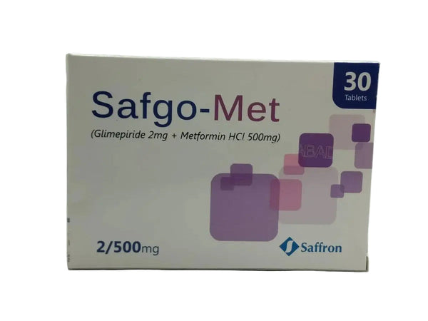 Safgo Met 2/500mg Tablet – Type 2 Diabetes & Blood Sugar Control