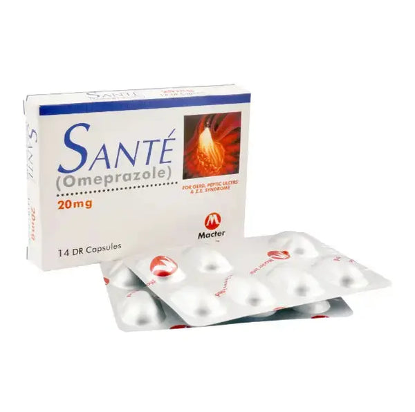 Sante 40mg Capsules – Omeprazole for Acid Reflux & Ulcer Relief 01