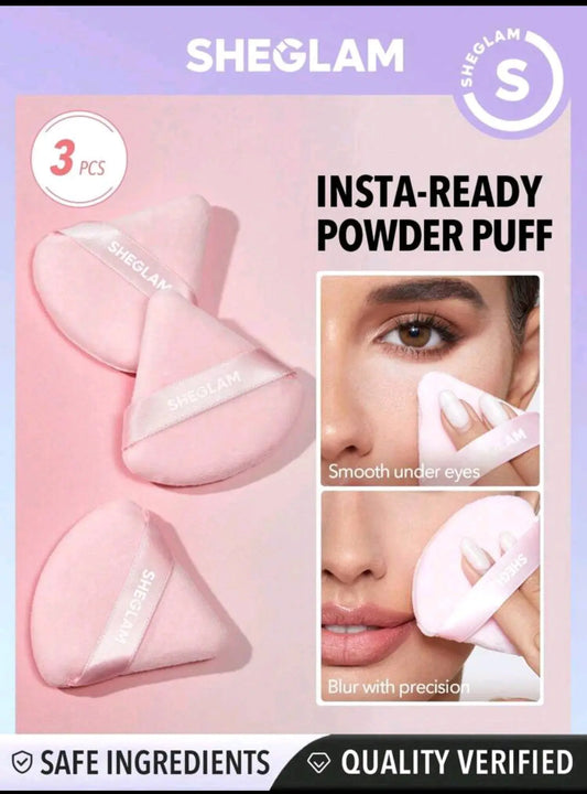 Sheglam Insta Ready Makeup Puff 3pcs (pink) – front of packaging