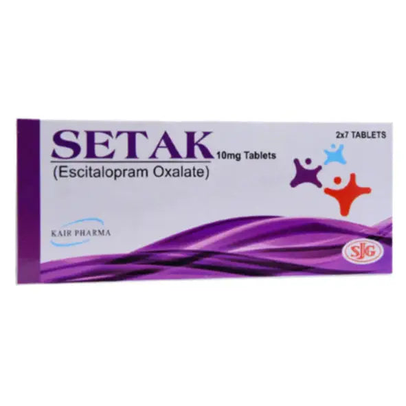 Setak 10mg Escitalopram Tablet for Depression and Anxiety Treatment