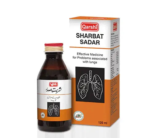 Qarshi Sharbat Sadar – Herbal Syrup for Cough, Cold, and Respiratory Health
