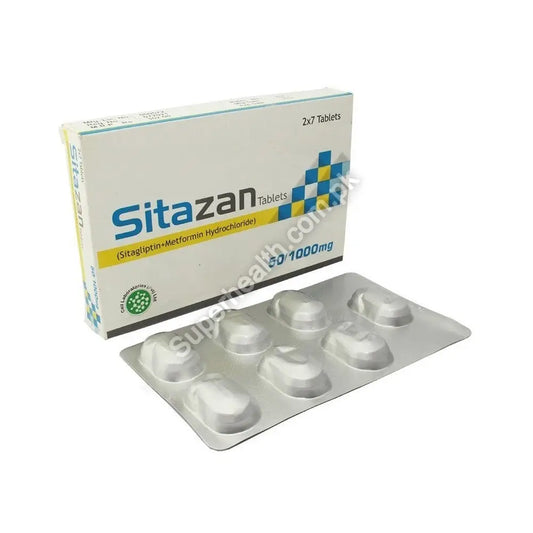 Sitazan 50/1000mg Tablets – Sitagliptin + Metformin for Type 2 Diabetes – Available in Pakistan