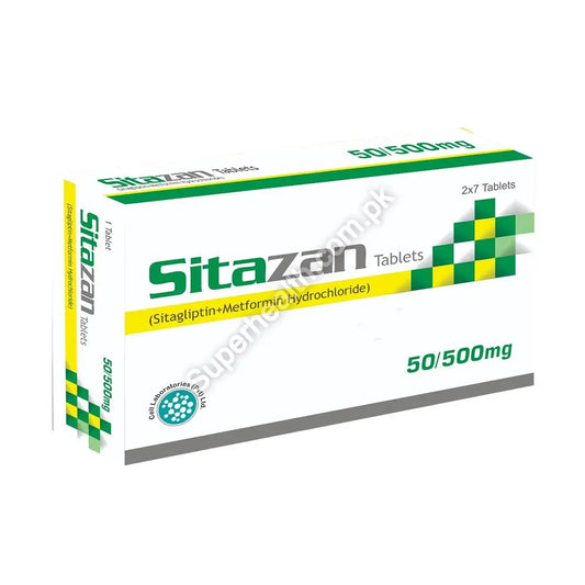 Sita Zan 50/500mg Tablets – Sitagliptin + Metformin for Type 2 Diabetes – Available in Pakistan