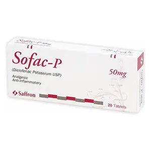 Sofac P 50mg Tablet – Diclofenac Potassium for Pain & Inflammation