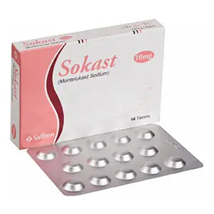 Sokast 10mg Tablet – Montelukast Sodium for Asthma & Allergic Rhinitis