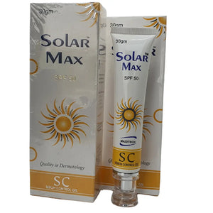 Solar Max SPF 50 broad-spectrum sunscreen for acne-prone skin Pakistan