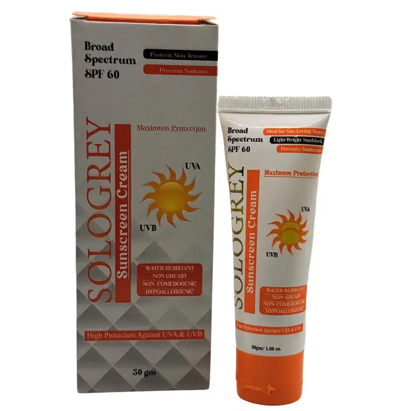Grey Derm Sologrey SPF 60 Broad Spectrum Sunscreen Cream 30g