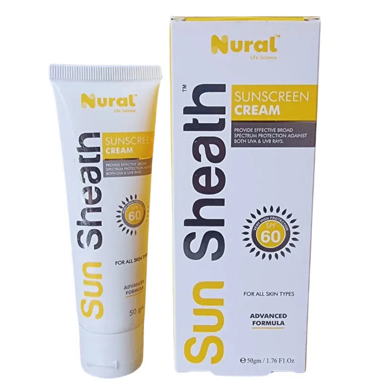 Nural Life Science Sun Sheath SPF 60 Sunscreen Cream 50g — Sunblock, UV Protection