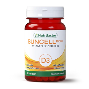 Suncell 10000 IU high-strength vitamin D3 for diagnosed deficiency support