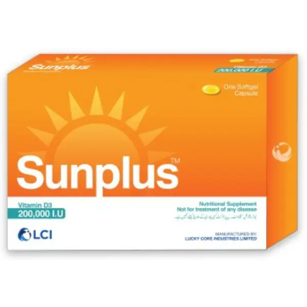 Sunplus 200,000 IU Capsule - Vitamin D3 (Cholecalciferol)