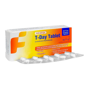 T-Day Tablets 5mg – Cetirizine for Allergy Relief
