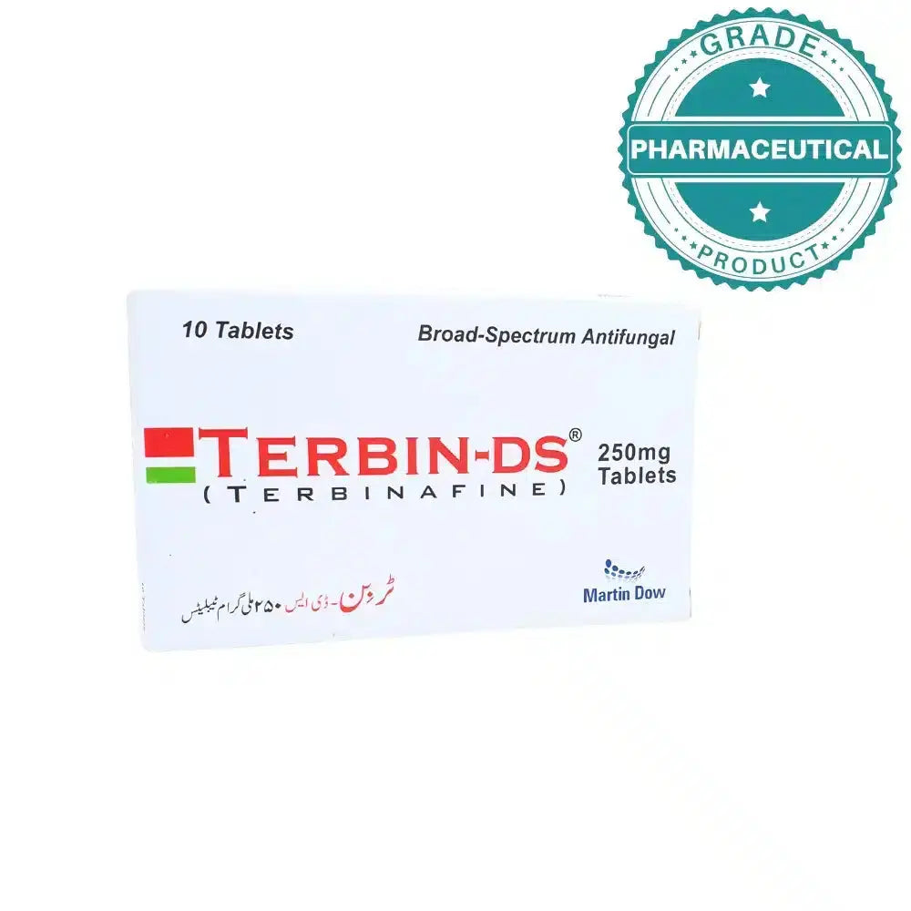 TERBIN-DS TABLET 250mg (TERBINAFINE) PACK OF 10 TABLETS MARTIN DOW