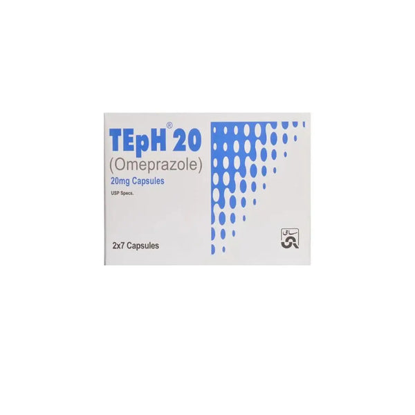 Teph 20mg Capsule – Omeprazole for Acid Reflux and Gastric Ulcer Relief