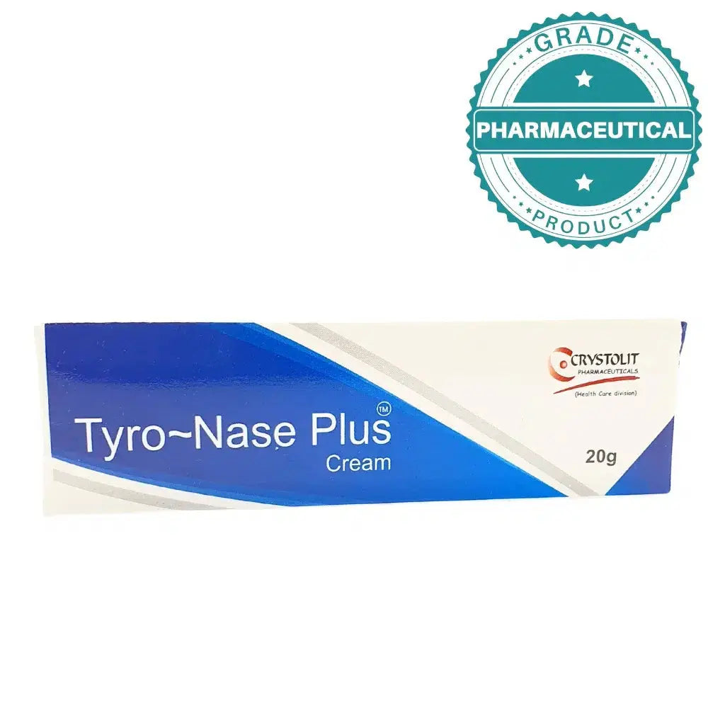 Tyro-Nase Plus Cream 20g side packaging — advanced depigmentation cream for dark spots and melasma – View Product Detail
