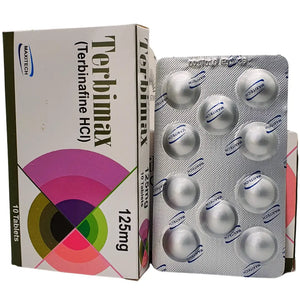 Terbimax 125mg terbinafine tablets for ringworm and athlete's foot – View Product Detail