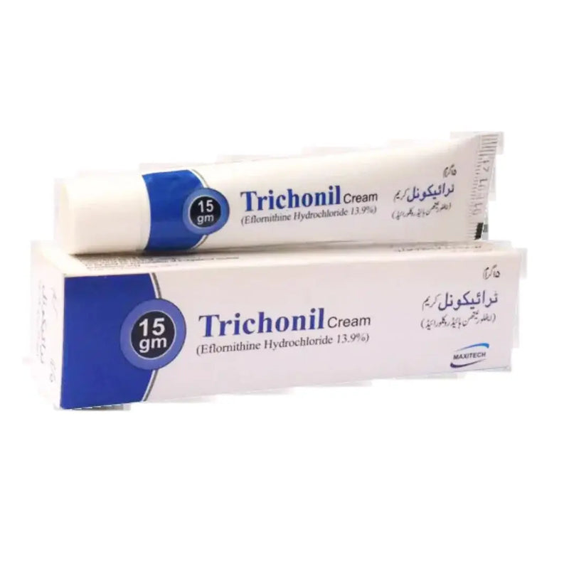 Trichonil Eflornithine HCl 13.9% Facial Hair Reduction Cream 15g