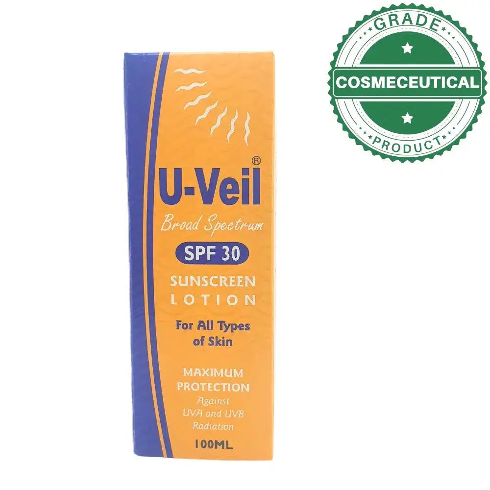 U Veil Lotion - Broad Spectrum SPF 30 Sunscreen for All Skin Types Derma Tecno