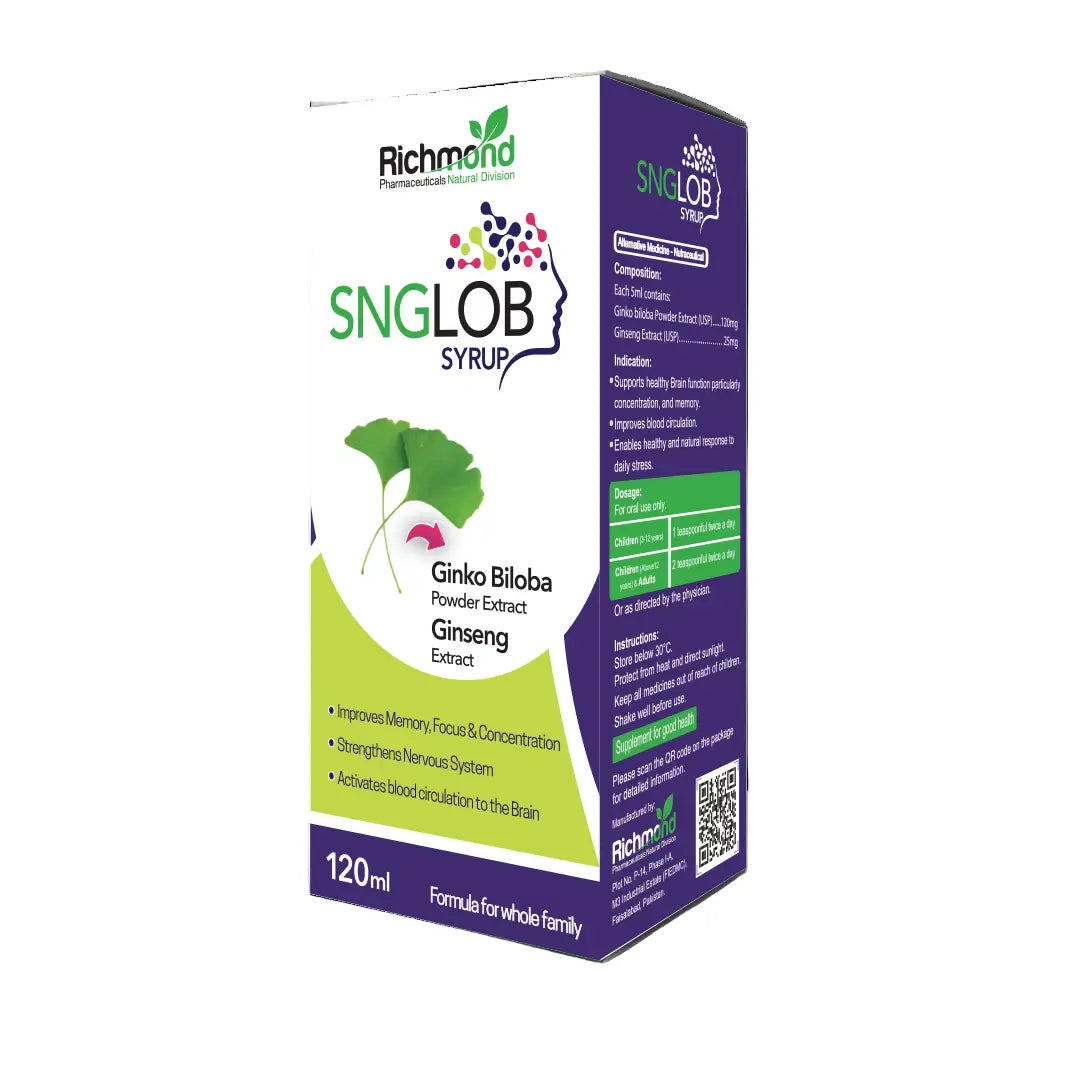 SNGLOB Syrup ��� Ginkgo Biloba & Ginseng for Memory, Focus & Brain Health