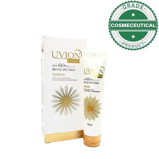 Uvion SPF 60 PA +++ Broad Spectrum Sunblock 30gm