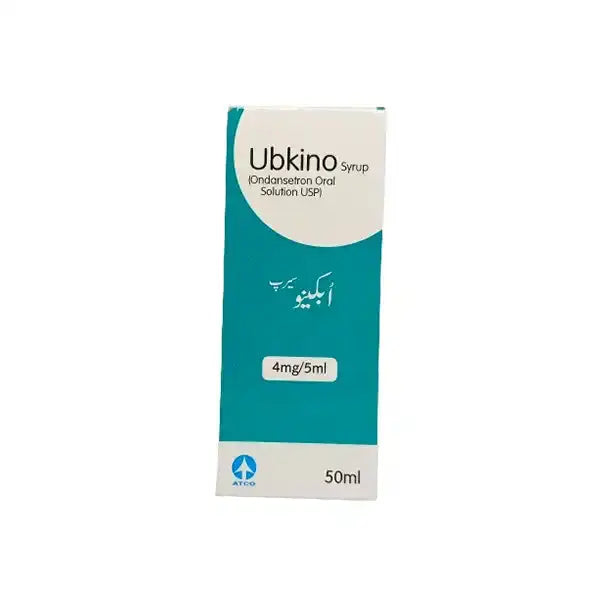Ubkino Syrup 50ml 4mg/5ml – Ondansetron for Nausea & Vomiting