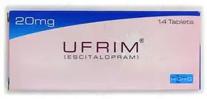 Ufrim 20mg Escitalopram tablets for depression and anxiety treatment — High-Q International Pakistan