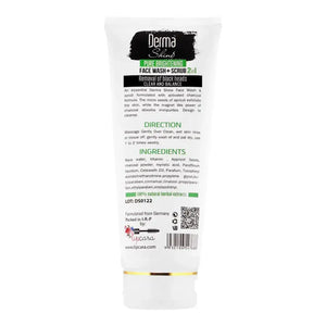 Derma Shine Charcoal 2-in-1 Face Wash & Scrub 200gm — charcoal face wash scrub for deep pore cleansing