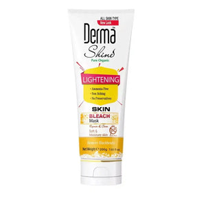 Derma Shine Lightening Skin Bleach Mask 200g — brightening face treatment for dark spots & uneven tone