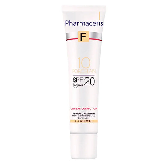 Pharmaceris F Fluid Foundation SPF 20 Capilar-Correction 10 Porcelain 30ml (derma.pk Exclusive)