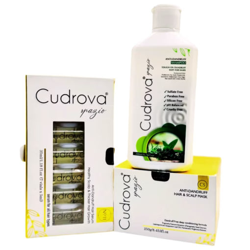 Cudrova Spazio Anti-Dandruff Hair Care Discount Box: Shampoo, Serum & Mask Derma.pk