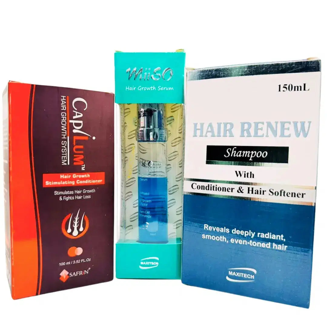 Daily Hair Care Discount Box: Miiso Serum, Capilum Conditioner & Hair Renew Shampoo – View Product Detail