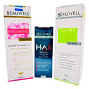 Exfoliation & Hydration Kit: BEAUWELL Cleanser, HA Serum & Tea Tree Face Wash photo 2