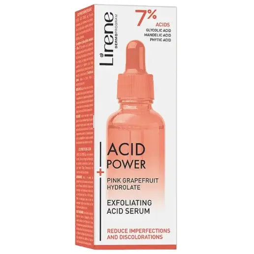 Lirene ACID POWER Pink Grapefruit Exfoliating Acid Serum 50ml