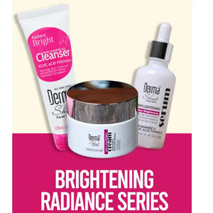 Derma Shine Brightening Radiance Kit 3-in-1 — complete brightening skincare set with cleanser, serum and cream