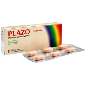Plazo Tablets 500mg (Azithromycin) - Platinum Pharmaceutical | derma.pk