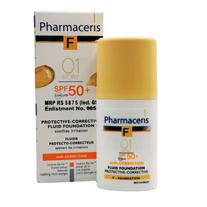 PHARMACERIS Sun Protect Mineral Foundation Ivory 1 SPF 50+ (30ml) | For Sensitive Skin | derma.pk