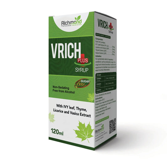 VRICH PLUS Syrup ��� Herbal Formula for Cough, Bronchitis & Respiratory Relief